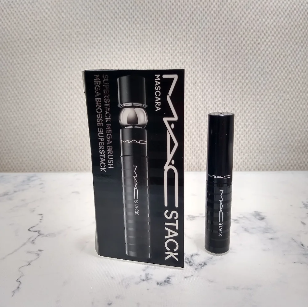 Mac Black Stack Mascara Superstack Mega Brush Travel Size .1 Oz